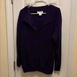 Adolfo Rich Purple Women's Cardigan